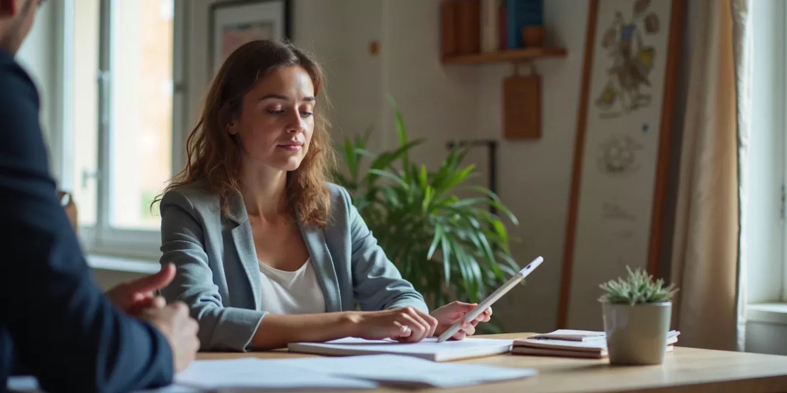Propietario revisando comentarios de las visitas a una vivienda en venta en Madrid