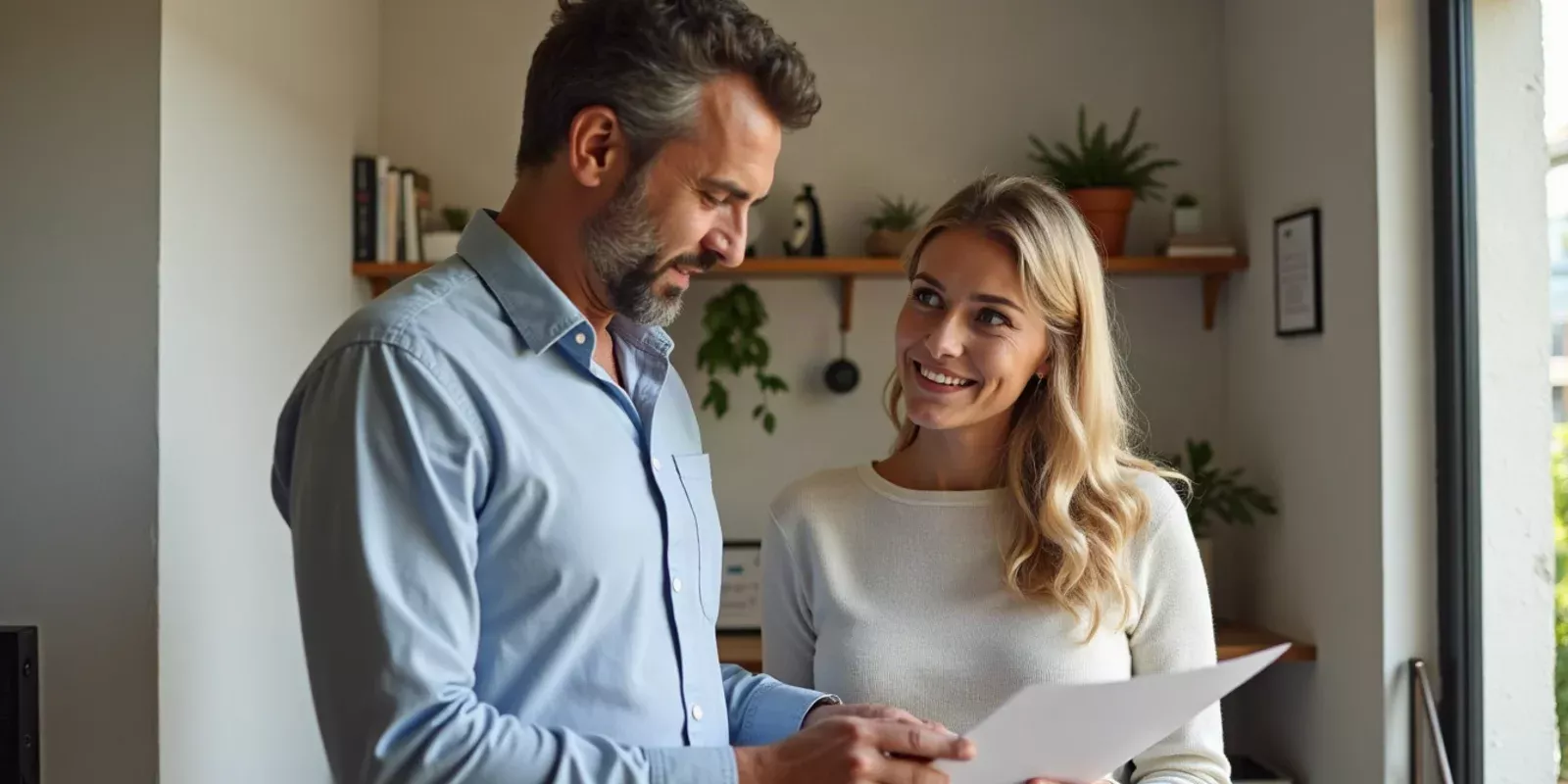 Propietario ordenando prioridades después de comprar una vivienda usada en Madrid